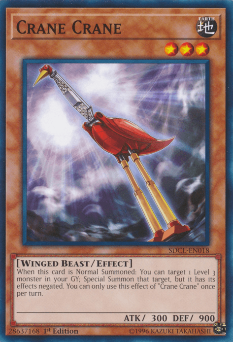 1st Edition, Common, Earth, Effect Monster, Structure Deck: Cyberse Link, Winged Beast Crane Crane [SDCL-EN018] Common - Trading Card World