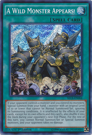 1st Edition, Normal Spell, Secret Rare, Secrets of Eternity, Spell, Unlimited A Wild Monster Appears! [SECE-EN064] Secret Rare - Trading Card World