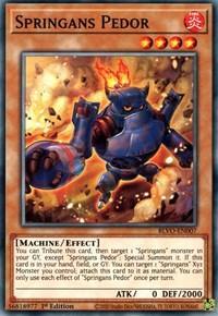 1st Edition, Blazing Vortex, Common, Effect Monster, Fire, Machine Springans Pedor [BLVO-EN007] Common - Trading Card World