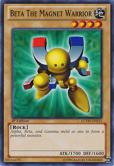 1st Edition, Common, Earth, Legendary Collection 3: Yugi's World, Normal Monster, Rock, Unlimited Beta the Magnet Warrior [LCYW-EN013] Common - Trading Card World