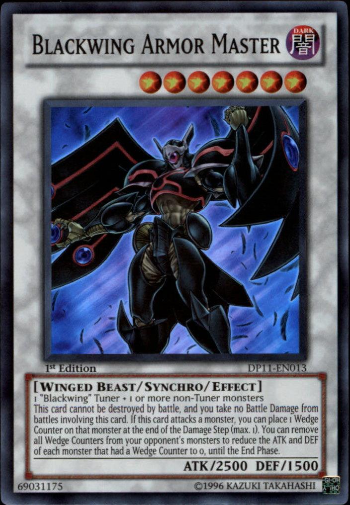 1st Edition, Dark, Duelist Pack 11: Crow, Super Rare, Synchro/Effect Monster, Winged Beast Blackwing Armor Master [DP11-EN013] Super Rare - Trading Card World