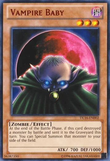 Dark, Duelist League Promo, Effect Monster, Rare, Unlimited, Zombie Vampire Baby (Red) [DL16-EN002] Rare - Trading Card World