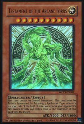 Effect Monster, Light, Spellcaster, Ultra Rare, Unlimited, World Championship Series Testament of the Arcane Lords [WCPS-EN601] Ultra Rare - Trading Card World