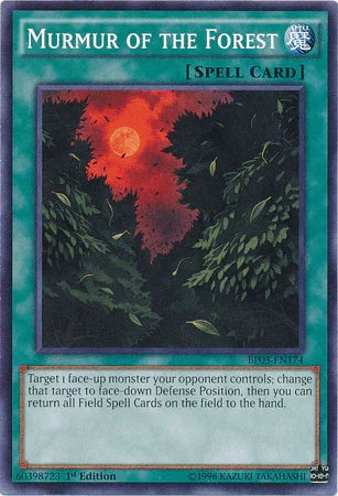 1st Edition, Battle Pack 3: Monster League, Common, Normal Spell, Spell Murmur of the Forest [BP03-EN174] Common - Trading Card World