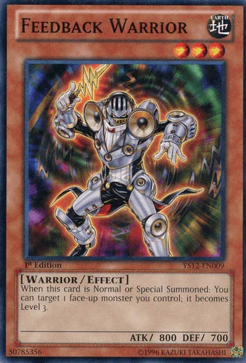 1st Edition, Common, Earth, Effect Monster, Starter Deck: Xyz Symphony, Warrior Feedback Warrior [YS12-EN009] Common - Trading Card World