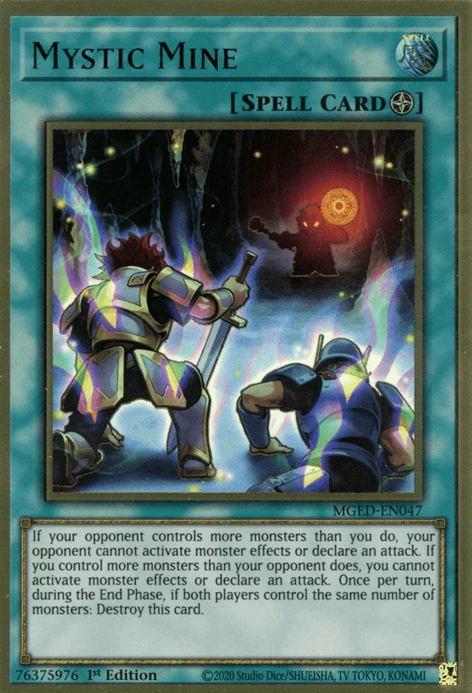 1st Edition, Field Spell, Gold Rare, Maximum Gold: El Dorado, Spell Mystic Mine [MGED-EN047] Gold Rare - Trading Card World
