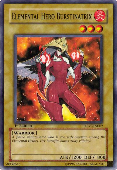 1st Edition, Common, Fire, Normal Monster, The Lost Millennium, Unlimited, Warrior Elemental Hero Burstinatrix [TLM-EN002] Common - Trading Card World