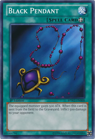 1st Edition, Battle Pack 2: War of the Giants - Round 2, Common, Equip Spell, Spell Black Pendant [BPW2-EN068] Common - Trading Card World