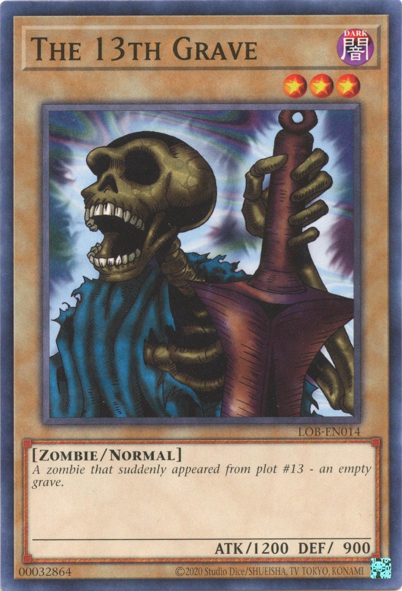 Common, Dark, Legend of Blue Eyes White Dragon (25th Anniversary Edition), Normal Monster, Unlimited, Zombie The 13th Grave (25th Anniversary) [LOB-EN014] Common - Trading Card World