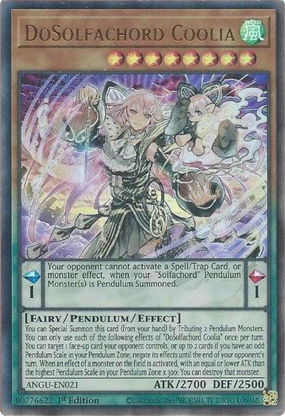 1st Edition, Ancient Guardians, Fairy, Pendulum/Effect Monster, Ultra Rare, Wind DoSolfachord Coolia (Ultra Rare) [ANGU-EN021] Ultra Rare - Trading Card World