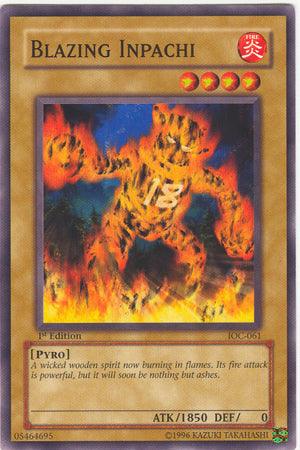 1st Edition, Common, Fire, Invasion of Chaos, Normal Monster, Pyro, Unlimited Blazing Inpachi [IOC-061] Common - Trading Card World