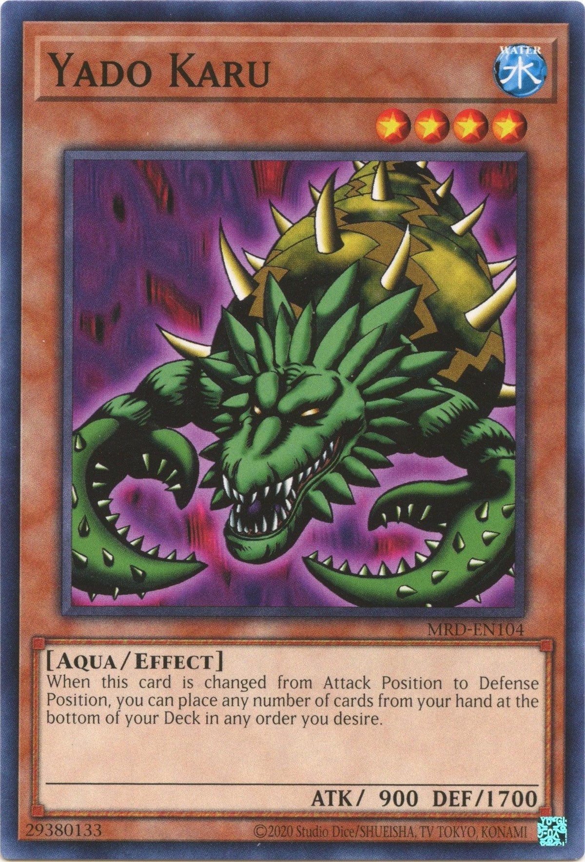 Aqua, Common, Effect Monster, Metal Raiders (25th Anniversary Edition), Unlimited, Water Yado Karu (25th Anniversary) [MRD-EN104] Common - Trading Card World