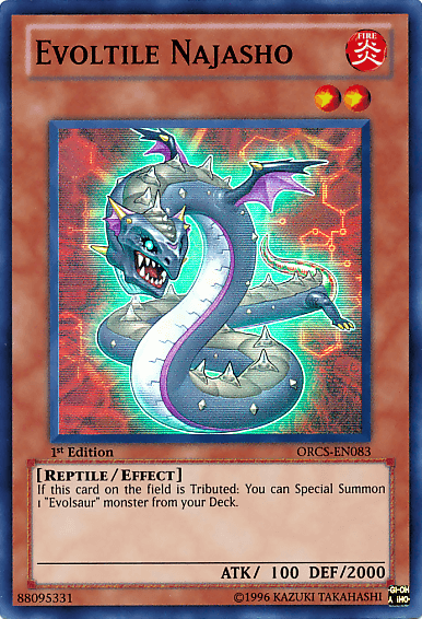 1st Edition, Effect Monster, Fire, Order of Chaos, Reptile, Super Rare, Unlimited Evoltile Najasho [ORCS-EN083] Super Rare - Trading Card World