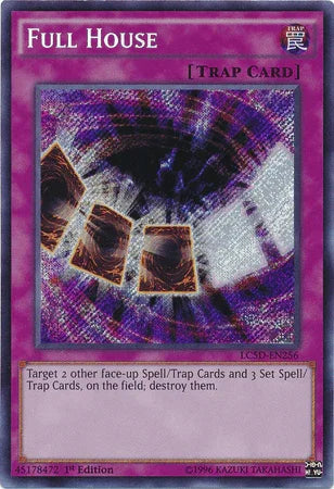 1st Edition, Legendary Collection 5D's, Normal Trap, Secret Rare, Trap Full House [LC5D-EN256] Secret Rare - Trading Card World