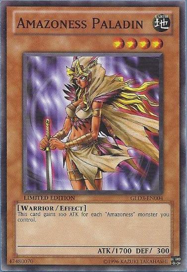 Common, Earth, Effect Monster, Gold Series 3, Limited, Warrior Amazoness Paladin [GLD3-EN004] Common - Trading Card World