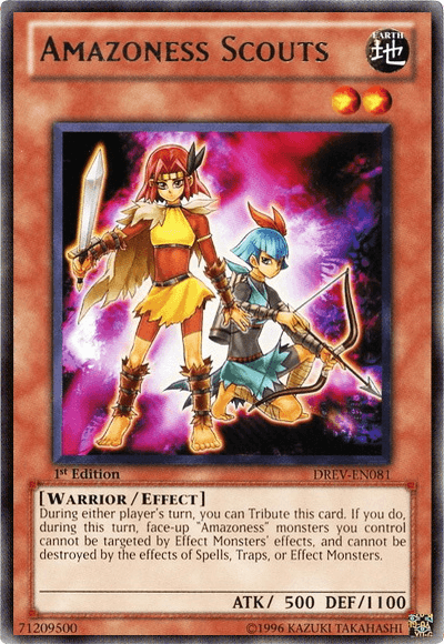 1st Edition, Duelist Revolution, Earth, Effect Monster, Rare, Unlimited, Warrior Amazoness Scouts [DREV-EN081] Rare - Trading Card World