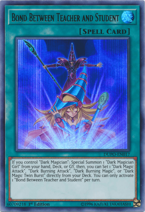 1st Edition, Duel Power, Normal Spell, Spell, Ultra Rare, Unlimited Bond Between Teacher and Student [DUPO-EN017] Ultra Rare - Trading Card World