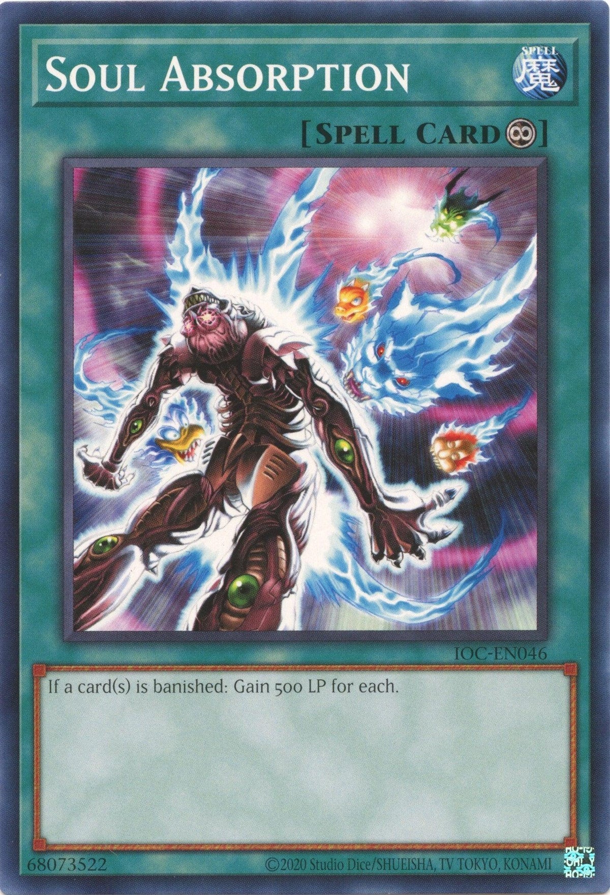 Common, Invasion of Chaos (25th Anniversary Edition), Normal Spell, Spell, Unlimited Soul Absorption (25th Anniversary) [IOC-EN046] Common - Trading Card World
