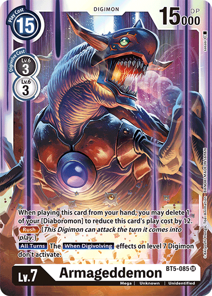 Battle of Omni, BT5-085, Digimon, Mega, Super Rare, Unidentified, Unknown, White Armageddemon [BT5-085] [Battle of Omni] - Trading Card World