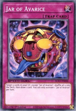 1st Edition, Common, Normal Trap, Speed Duel GX: Duel Academy Box, Trap Jar of Avarice [SGX1-ENE20] Common - Trading Card World