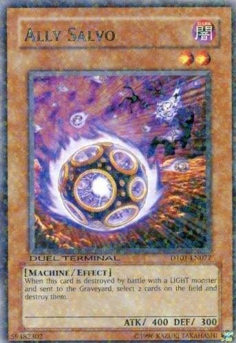 Dark, Duel Terminal 1, Effect Monster, Limited, Machine, Rare Ally Salvo [DT01-EN077] Rare - Trading Card World