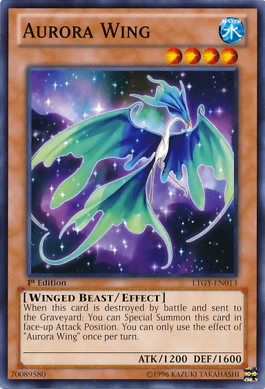 1st Edition, Common, Effect Monster, Lord of the Tachyon Galaxy, Unlimited, Water, Winged Beast Aurora Wing [LTGY-EN013] Common - Trading Card World