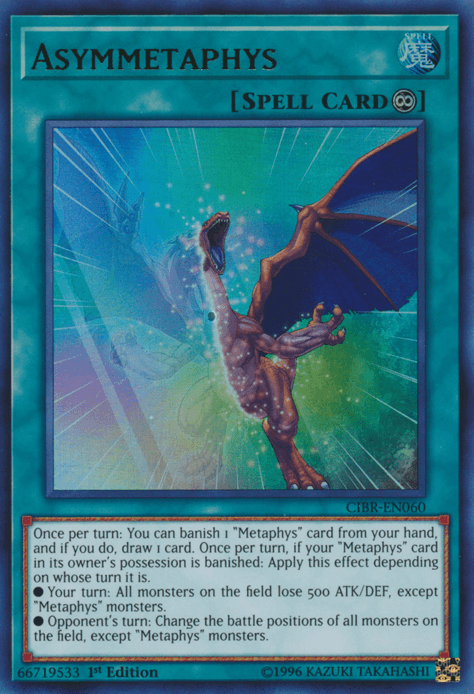 1st Edition, Circuit Break, Continuous Spell, Spell, Ultra Rare, Unlimited Asymmetaphys [CIBR-EN060] Ultra Rare - Trading Card World