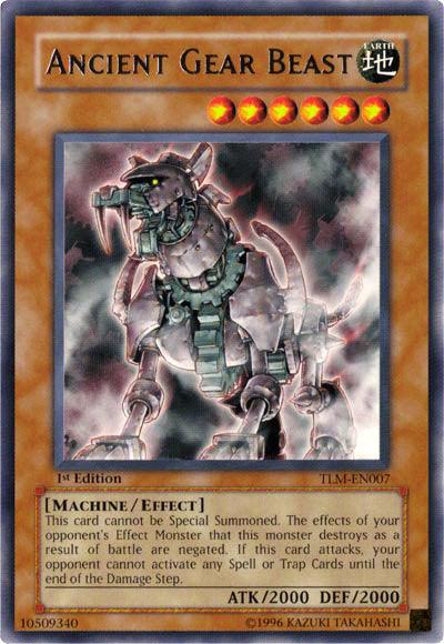 1st Edition, Earth, Effect Monster, Machine, Rare, The Lost Millennium, Unlimited Ancient Gear Beast [TLM-EN007] Rare - Trading Card World