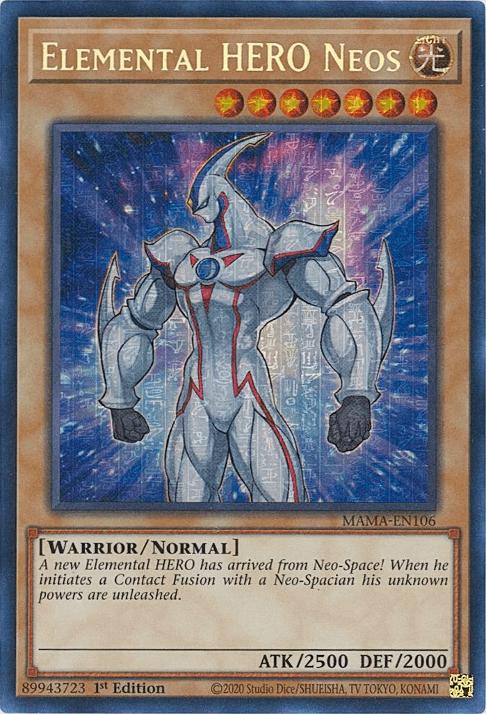1st Edition, Light, Magnificent Mavens, Normal Monster, Ultra Pharaoh's Rare, Warrior Elemental HERO Neos [MAMA-EN106] Ultra Pharaoh's Rare - Trading Card World
