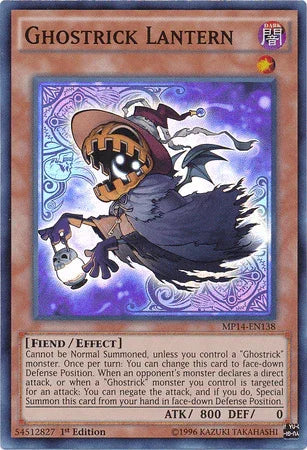 1st Edition, 2014 Mega-Tins Mega Pack, Dark, Effect Monster, Fiend, Super Rare Ghostrick Lantern [MP14-EN138] Super Rare - Trading Card World