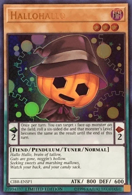 Circuit Break, Dark, Fiend, Limited, Pendulum/Tuner/Normal Monster, Ultra Rare Hallohallo [CIBR-ENSP1] Ultra Rare - Trading Card World