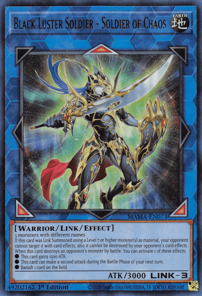 1st Edition, Earth, Link/Effect Monster, Magnificent Mavens, Ultra Rare, Warrior Black Luster Soldier - Soldier of Chaos [MAMA-EN073] Ultra Rare - Trading Card World