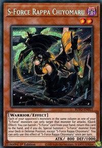 1st Edition, Blazing Vortex, Dark, Effect Monster, Secret Rare, Warrior S-Force Rappa Chiyomaru [BLVO-EN011] Secret Rare - Trading Card World