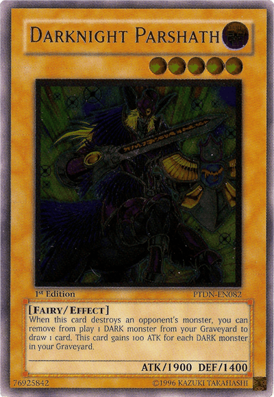 1st Edition, Dark, Effect Monster, Fairy, Phantom Darkness, Ultimate Rare, Unlimited Darknight Parshath [PTDN-EN082] Ultimate Rare - Trading Card World