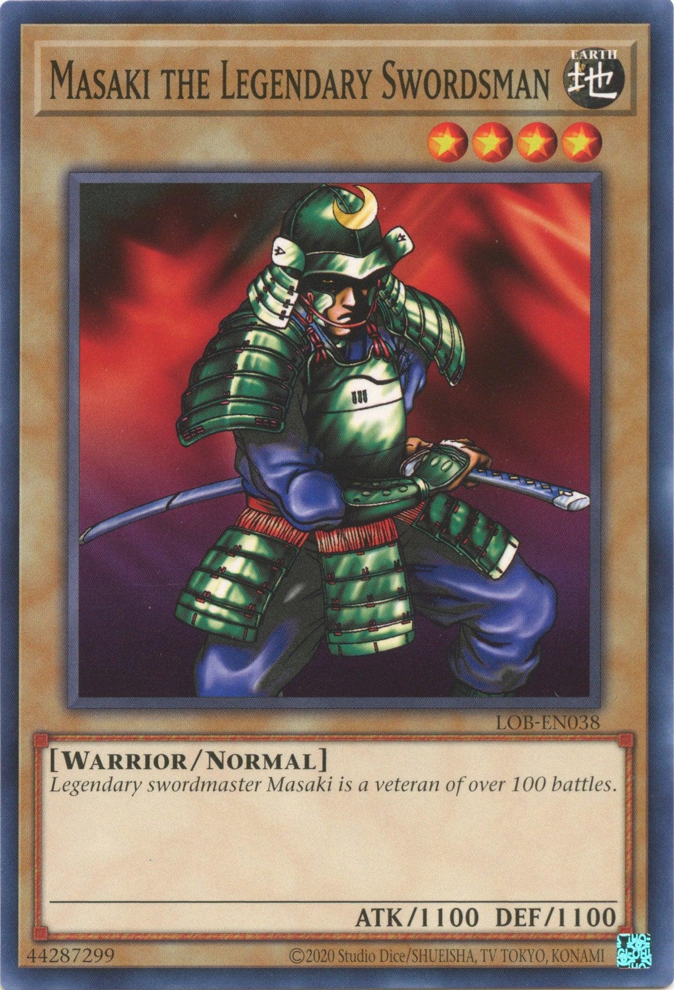 Common, Earth, Legend of Blue Eyes White Dragon (25th Anniversary Edition), Normal Monster, Unlimited, Warrior Masaki the Legendary Swordsman (25th Anniversary) [LOB-EN038] Common - Trading Card World