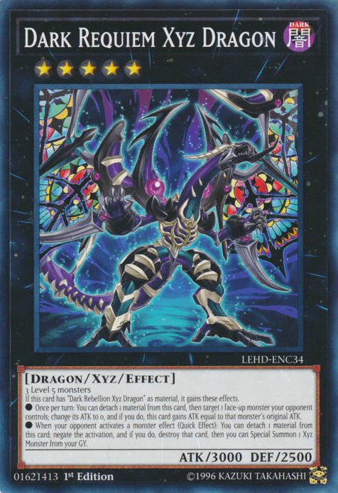 1st Edition, Common, Dark, Dragon, Legendary Hero Decks, Xyz/Effect Monster Dark Requiem Xyz Dragon [LEHD-ENC34] Common - Trading Card World