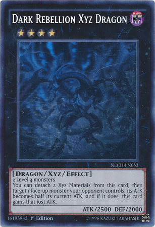 1st Edition, Dark, Dragon, Ghost Rare, The New Challengers, Unlimited, Xyz/Effect Monster Dark Rebellion Xyz Dragon [NECH-EN053] Ghost Rare - Trading Card World