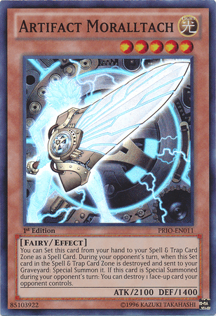 1st Edition, Effect Monster, Fairy, Light, Primal Origin, Super Rare, Unlimited Artifact Moralltach [PRIO-EN011] Super Rare - Trading Card World