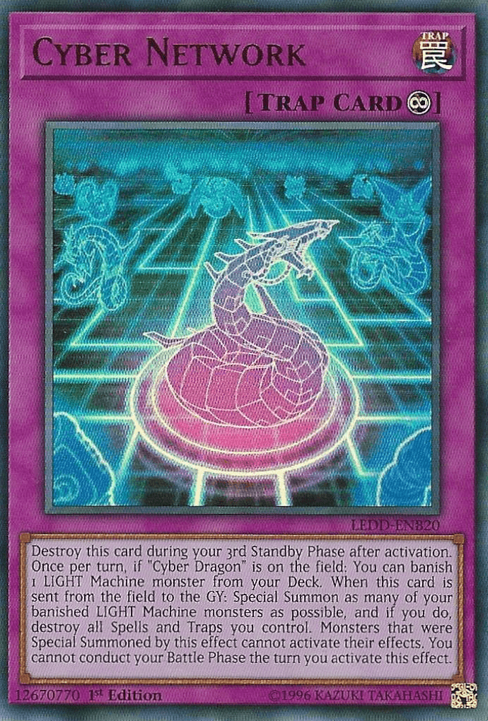 1st Edition, Continuous Trap, Legendary Dragon Decks, Trap, Ultra Rare Cyber Network [LEDD-ENB20] Ultra Rare - Trading Card World