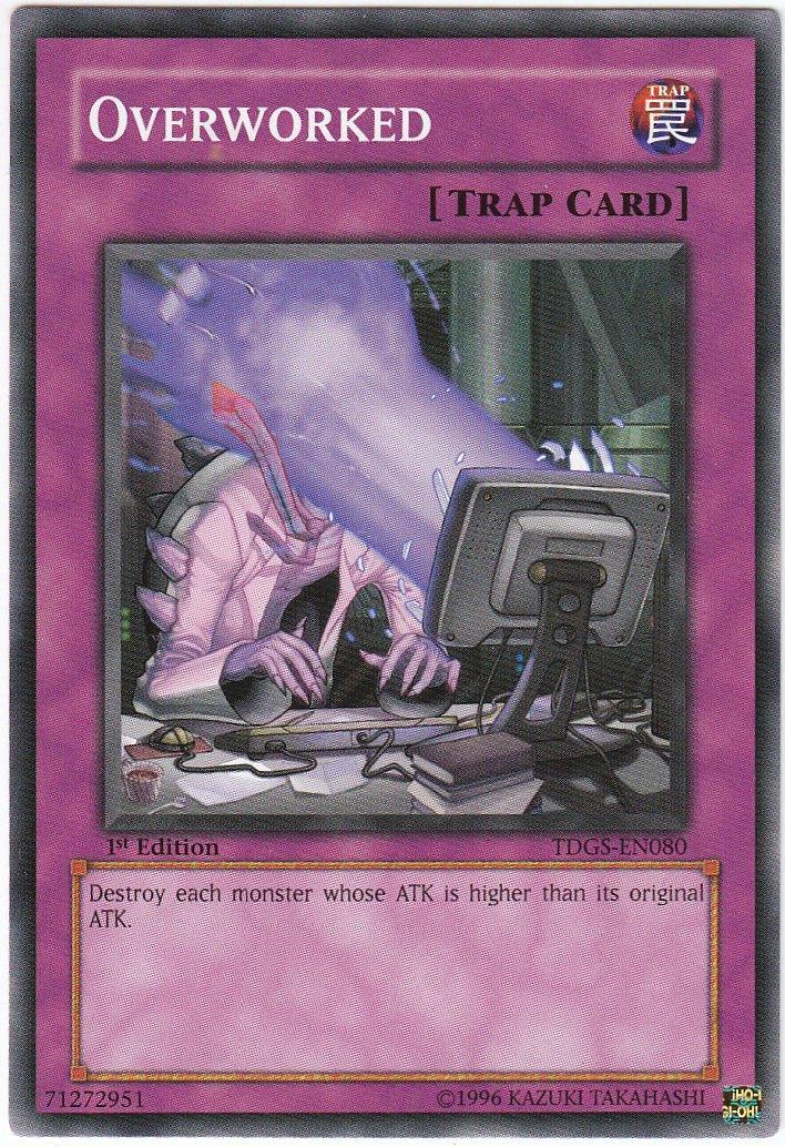1st Edition, Common, Normal Trap, The Duelist Genesis, Trap, Unlimited Overworked [TDGS-EN080] Common - Trading Card World