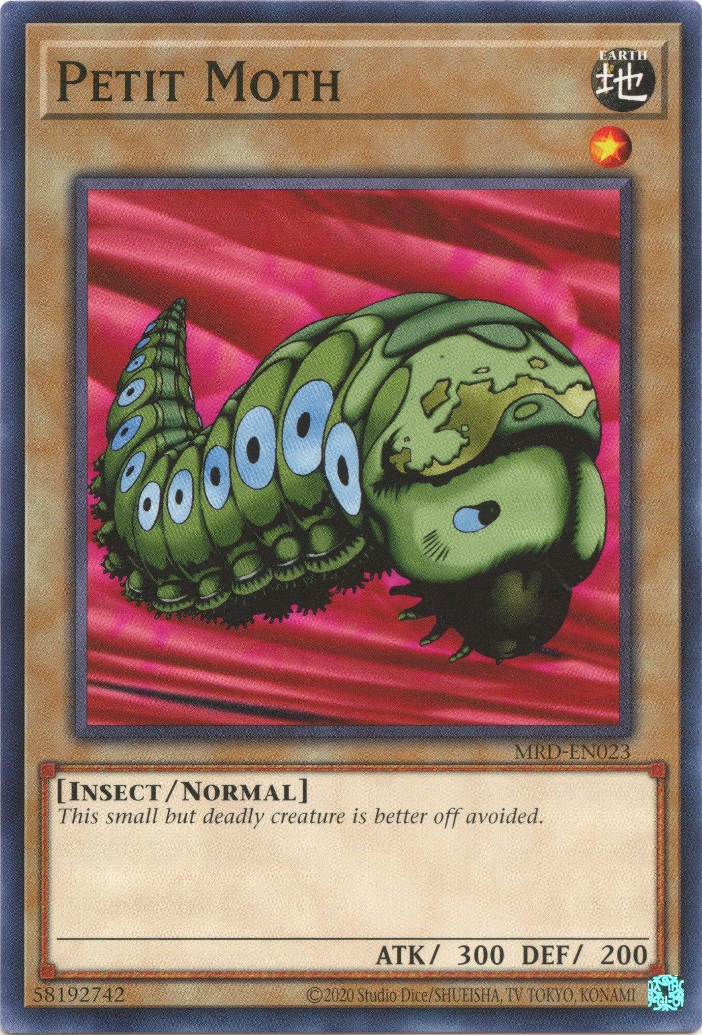 Common, Earth, Insect, Metal Raiders (25th Anniversary Edition), Normal Monster, Unlimited Petit Moth (25th Anniversary) [MRD-EN023] Common - Trading Card World