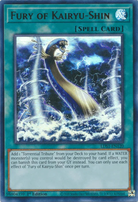 1st Edition, Legendary Duelists: Season 1, Normal Spell, Spell, Ultra Rare Fury of Kairyu-Shin [LDS1-EN120] Ultra Rare - Trading Card World