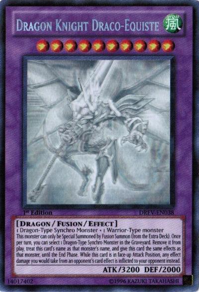 1st Edition, Dragon, Duelist Revolution, Fusion/Effect Monster, Ghost Rare, Unlimited, Wind Dragon Knight Draco-Equiste [DREV-EN038] Ghost Rare - Trading Card World
