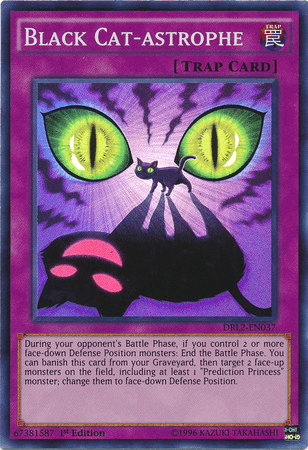1st Edition, Dragons of Legend 2, Normal Trap, Super Rare, Trap Black Cat-astrophe [DRL2-EN037] Super Rare - Trading Card World