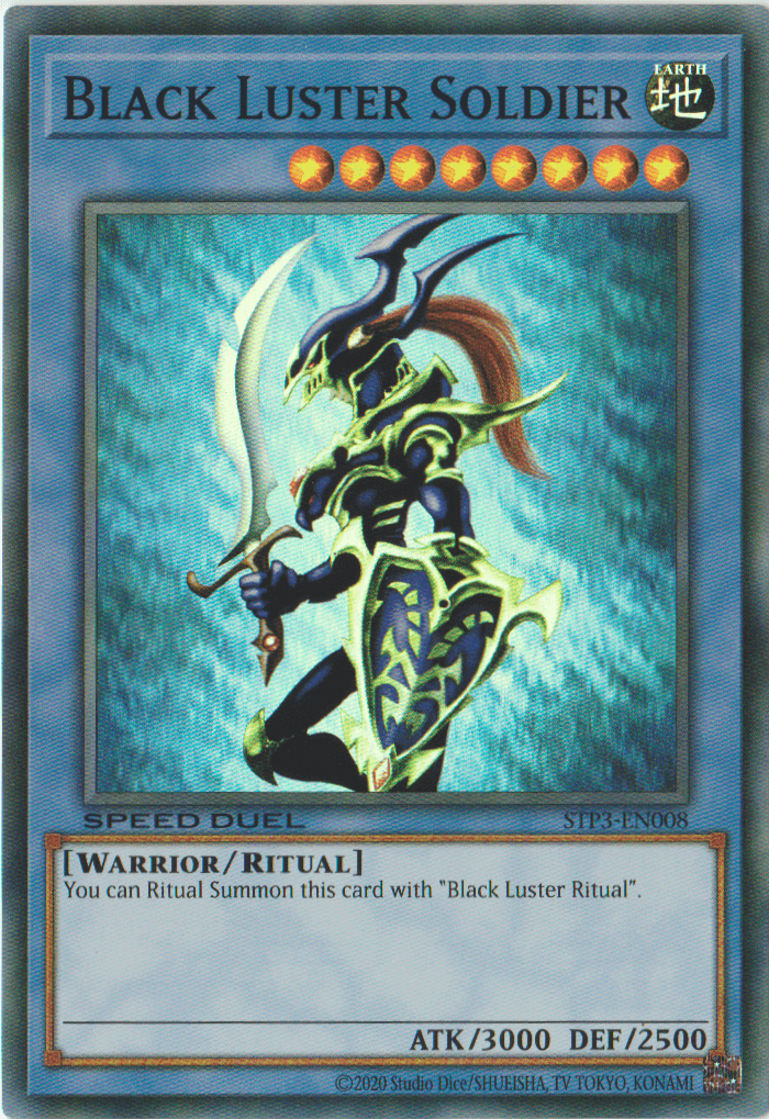Earth, Ritual Monster, Speed Duel: Tournament Pack 3, Super Rare, Unlimited, Warrior Black Luster Soldier [STP3-EN008] Super Rare - Trading Card World