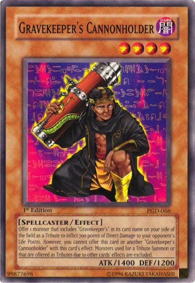 1st Edition, Common, Dark, Effect Monster, Pharaonic Guardian, Spellcaster, Unlimited Gravekeeper's Cannonholder [PGD-066] Common - Trading Card World