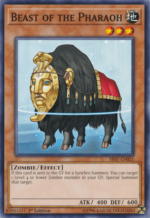 1st Edition, Common, Earth, Effect Monster, Structure Deck: Zombie Horde, Zombie Beast of the Pharaoh [SR07-EN021] Common - Trading Card World