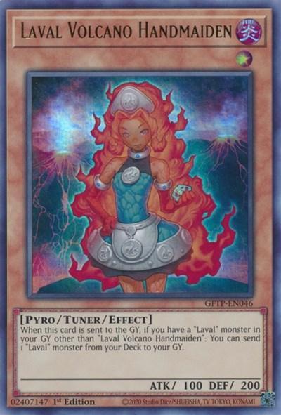 1st Edition, Fire, Ghosts from the Past, Pyro, Tuner/Effect Monster, Ultra Rare Laval Volcano Handmaiden [GFTP-EN046] Ultra Rare - Trading Card World