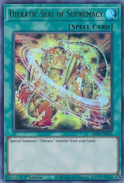 1st Edition, Ghosts from the Past, Normal Spell, Spell, Ultra Rare Hieratic Seal of Supremacy [GFTP-EN055] Ultra Rare - Trading Card World