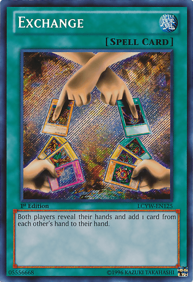 1st Edition, Legendary Collection 3: Yugi's World, Normal Spell, Secret Rare, Spell, Unlimited Exchange [LCYW-EN125] Secret Rare - Trading Card World